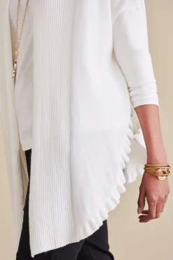 Draped Ruffle Cardigan