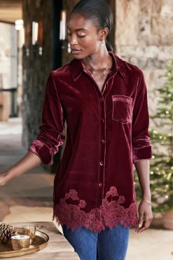 Eden Velvet & Lace Shirt