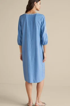 Hasana Linen Blend Midi Dress