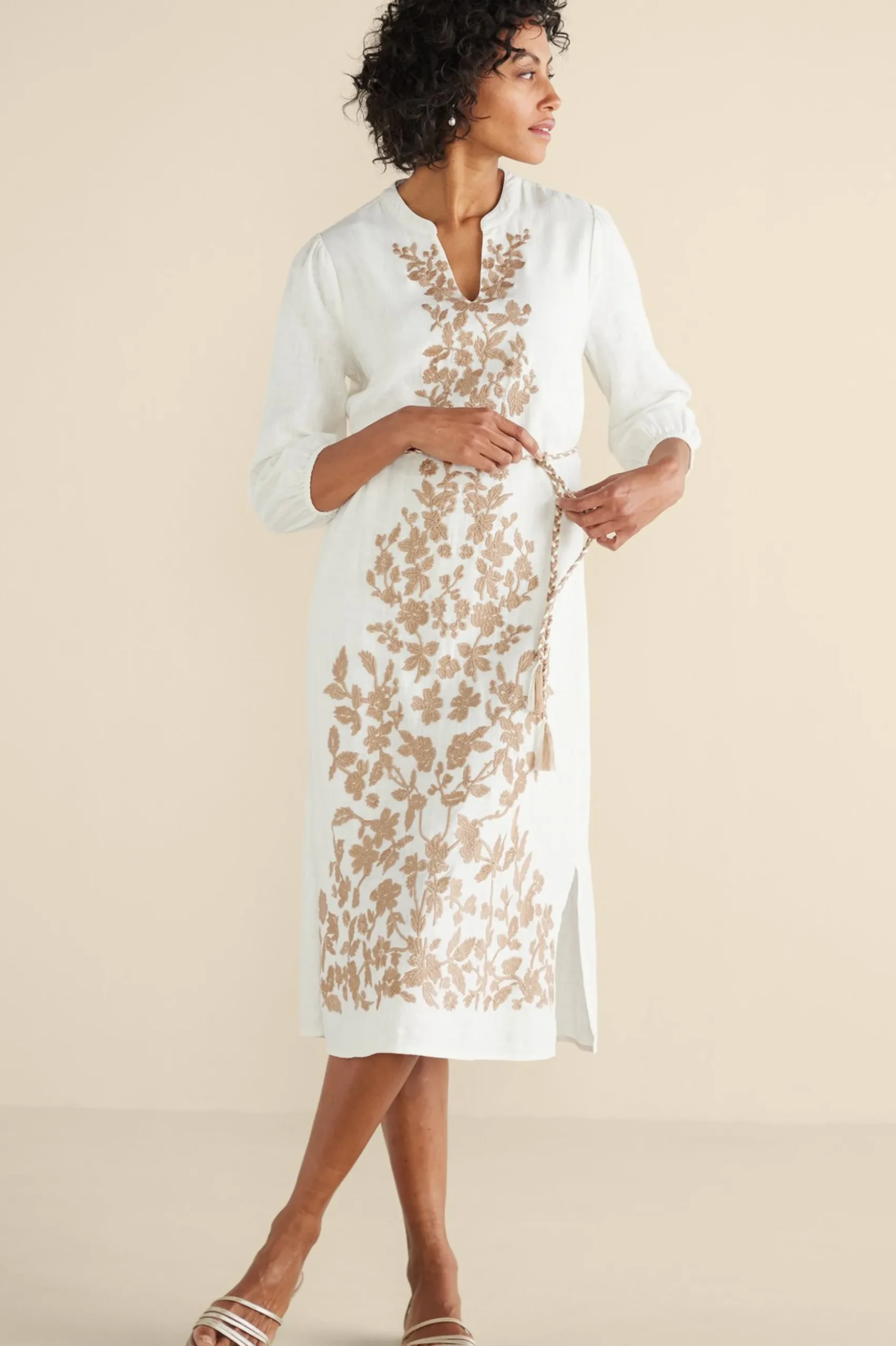 Kimora Embroidered Midi Dress
