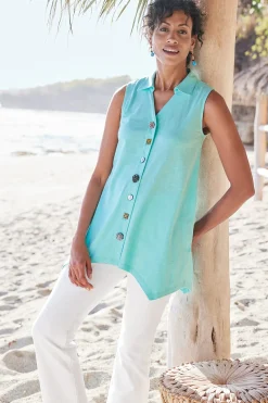 Petites Danielle Button Tank