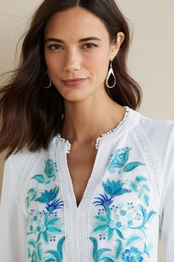Petites Delsie Embroidered Top