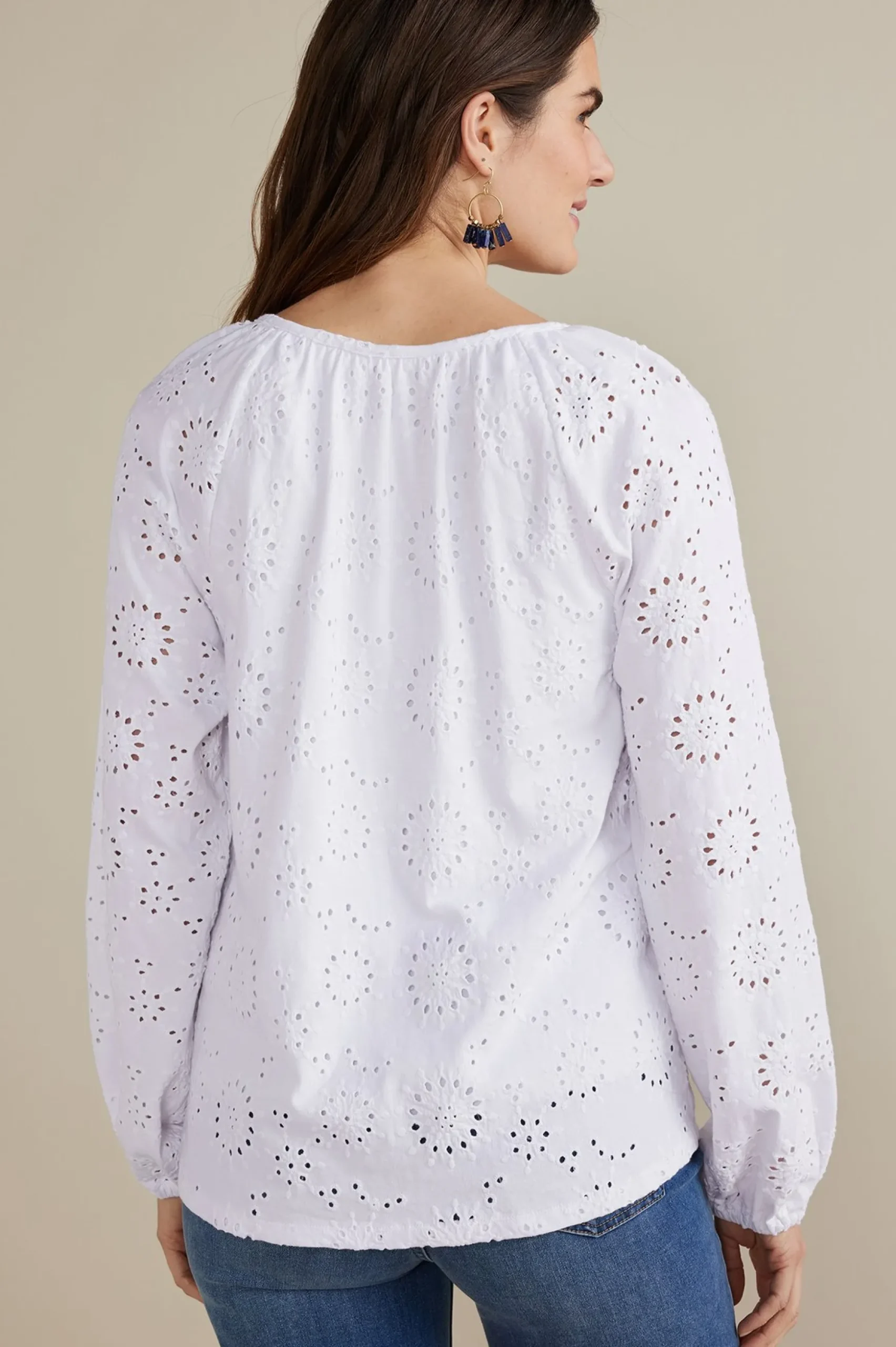 Petites Rhiannon Eyelet Peasant Top