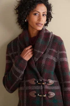 Plaid Sweater Coat