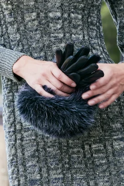 Sasha Faux Fur Leather Gloves