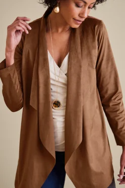 Shape Drape Faux Suede Jacket
