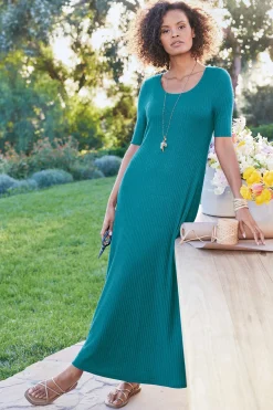 Textured Short Sleeve Santiago Dress